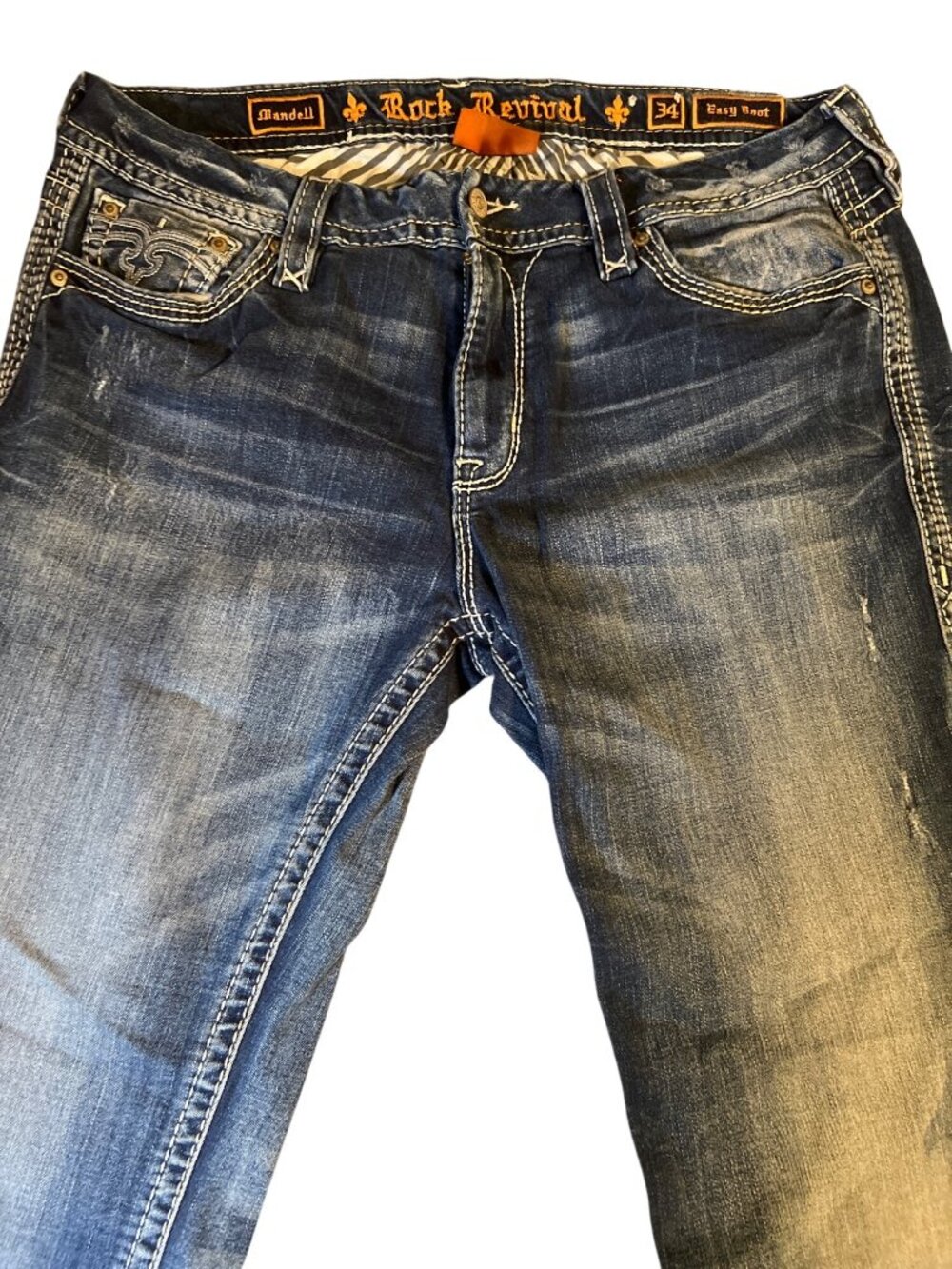 Rock Revival Mandell Easy Boot Cut Jeans Size 34 - Picture 4 of 6